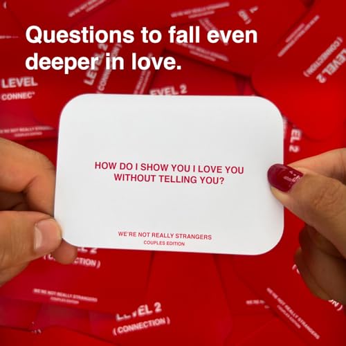 WE'RE NOT REALLY STRANGERS Couples Edition Card Game - 150 Conversation Cards for Couples - 2 Player Game for Memorable Date Nights & Game Nights, Ages 15+, 2 Players - style: Couples Edition