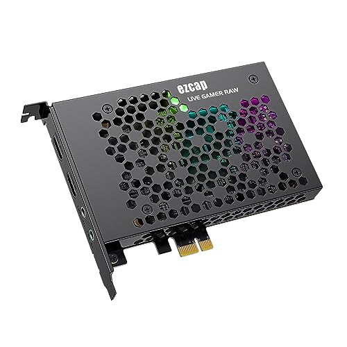 Game Capture Card, HDMI PCI-E 4K 30fps Record | Live Stream from Gaming Systems, Camcorders, DSLRs, Support Zero Delay HDMI Loop-Out