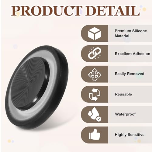 PATIKIL 4 Pcs Mobile Phone Game Joystick, Frosted Spiral Game Control Touch Screen Joystick with Storage Box for Mobile Tablet Smart Phone, Black - color: Black