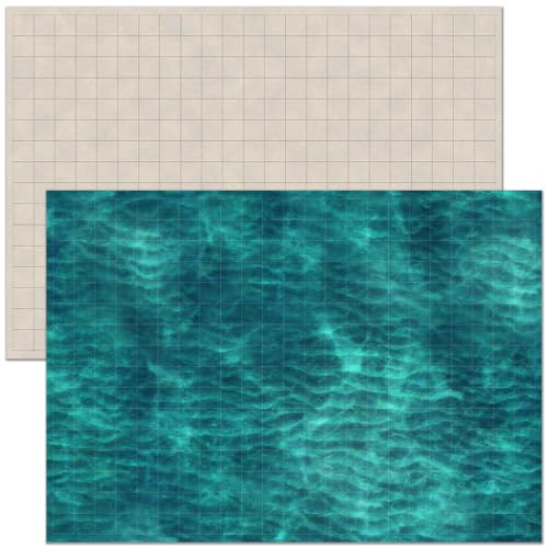Essential RPG Battle Maps Starter Set: Dry Erase Grid & Terrain Maps | Plain grid and terrain maps for D&D, age 14+