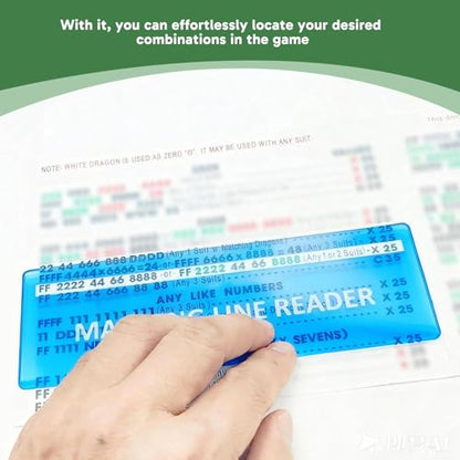 6 Pack Mahjong Line Finder,Line Reader, Easy Guide for Beginners, Durable Mahjong Helper for Family and Friends