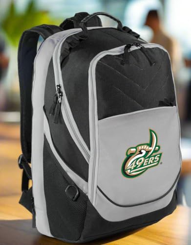 UNC Charlotte Backpack Laptop Computer Bag UNCC 49ers Logo (Black & Gray) - color: Black & Gray