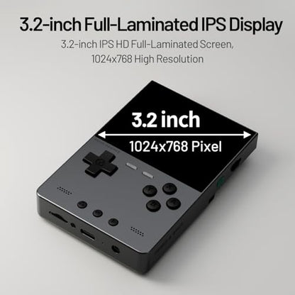Trimui Brick Hammer Metal Body Handheld Game Console Retro Gaming Handheld 3000mah Battery Allwinner A133p 3.2" IPS RGB Lighting Vibration Green-64G - style: Green-64G