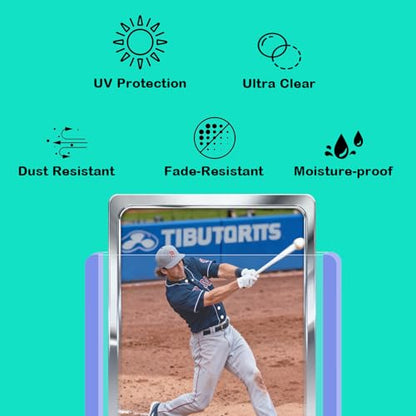 50ct 130pt Hard Card Sleeves, 3 x 4 Inch Rigid Card Protectors | Clear Rigid Plastic, Open-Top Design, Fits Thick Baseball, Sports and Game Trading Cards for Storage and Display - size: 130PT 50ct Hard Sleeves