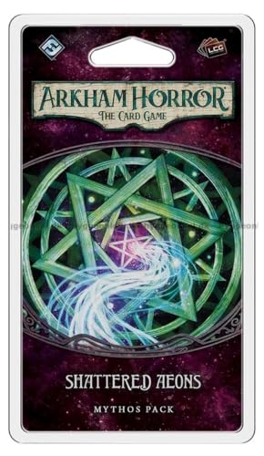 Arkham Horror The Card Game Shattered Aeons Mythos Pack - Uncover Cosmic Truths! Cooperative Living Card Game, Ages 14+, 1-4 Players, 1-2 Hour Playtime, Made by Fantasy Flight Games - size: Mythos Pack, style: Shattered Aeons