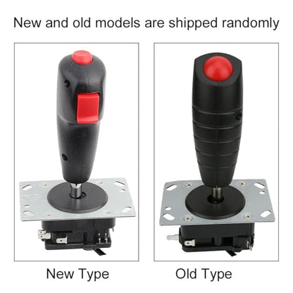 plplaaoo 8 Way Flight Joystick Game Trigger Top Button High Sensitivity Soft Spring Pressure Long Travel Black Red Metal Plastic Simulator Flight Machines