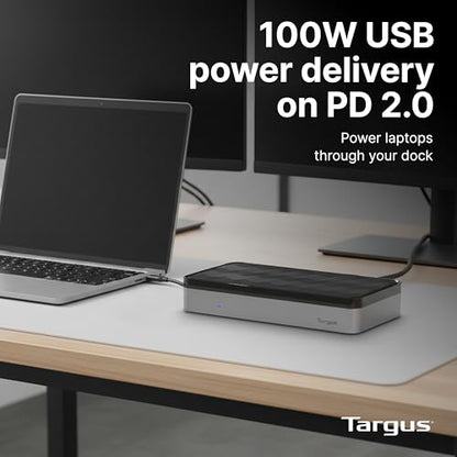 Targus USB-C Universal Quad 4K (QV4K) Docking Station with 100W Power Delivery, Black (DOCK570USZ)