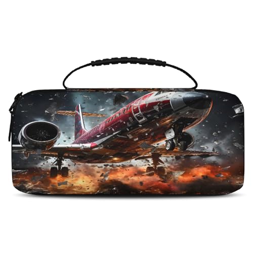 Adornori Retro Airplane Carry Case Compatible with Nintendo Switch 2, with 20 Games Cartridges, Portable Travel Carrying Case Pouch for Accessories & Game Cards - color: Multicolor 19
