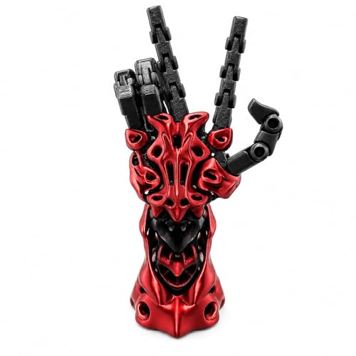 3D Printed Robotic Hand Controller Stand - Cyberpunk Mechanical Jewelry Display & Headset Holder - Futuristic Desk Decor Art Statue for Gaming Setup. (E-Black) - color: E-Black