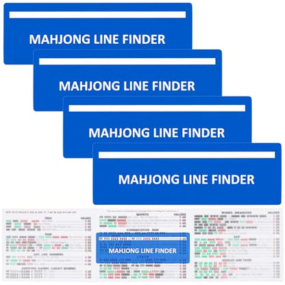 4Pack Mahjong Line Finder, Mahjong Line Reader, Mahjonngg Rules Helper | MahJong Card Guide, Mahjong Accessories and Gifts for Women (Blue) - color: Blue