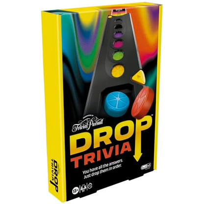 Hasbro Gaming Drop Trivia Game | Electronic Party Game with Voice and Sounds | Ages 13+ | 2 or More Players | 15 Mins. | from Trivial Pursuit | Party Board Games