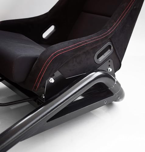 azracing SV-R Professional Modular Racing Simulator Cockpit | Fully Adjustable | Direct Drive Support,Compatible with Thrustmaster, Fanatec, Moza on PC, Xbox and PS,Includes Expansion Bracket - color: Red