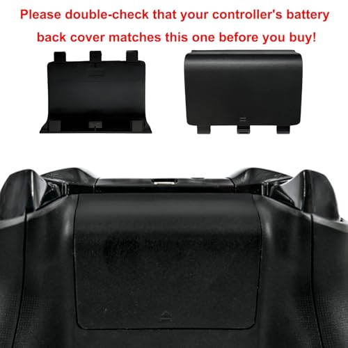 4 Pack Battery Back Cover for Xbox One Controller Battery Back Pack/Shell Cover Repair Part for Xbox One S/X Controller,NOT for Xbox Series X/S(Black) - color: 4 Black