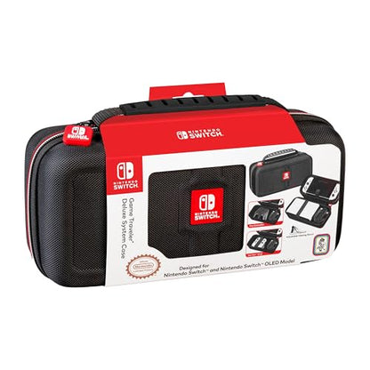 R.D.S. INDUSTRIES, INC. – Game Traveler Deluxe Licensed Travel Case Designed for Nintendo Switch or OLED, Black Medium (NNS4000)