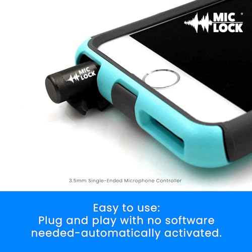 Mini 3.5mm for Headphone Port - Microphone Audio and Data Security - Privacy Protector for Laptops, Smartphones, Tablets, and Computers (Black, Single Pack)