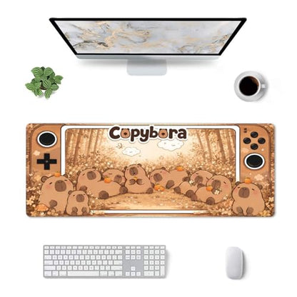 Capybara Gaming Mouse Pad Extended Large Mouse Mat 31.5 X 11.8 Inch Nonslip Rubber Base Long Desk Pad Stitched Edges Mousepad Mice Pad for Office Home Game - color: Capybara