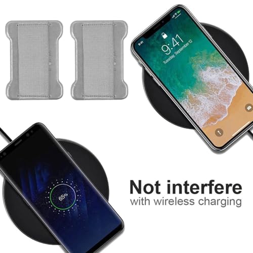 WUOJI Universal Phone Grip for Smartphones - Phone Holder for Hand - Wireless Charging Compatible (Silver) - 2Pack - color: Silver