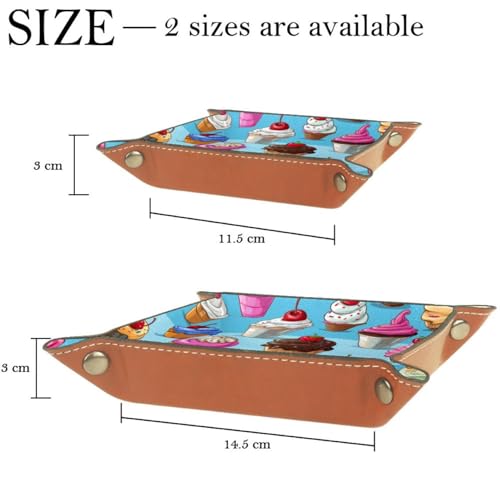 Ice Cream Dessert Dice Tray PU Leather Dice Rolling Tray Folding Dice Holder for Dice Games, Like RPG, DND and Other Table Games - color: Multi 6
