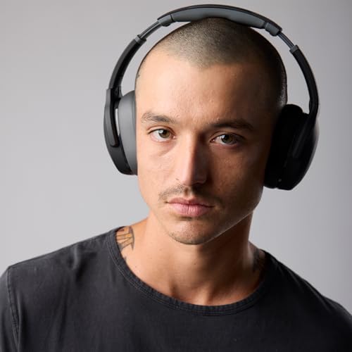Skullcandy Crusher Evo Wireless Bluetooth Headphones with Multi-Sensory Bass, Noise Isolating Over-Ear Fit, Up to 40 Hours Battery, Microphone for iPhone Android - Asphalt - color: Asphalt