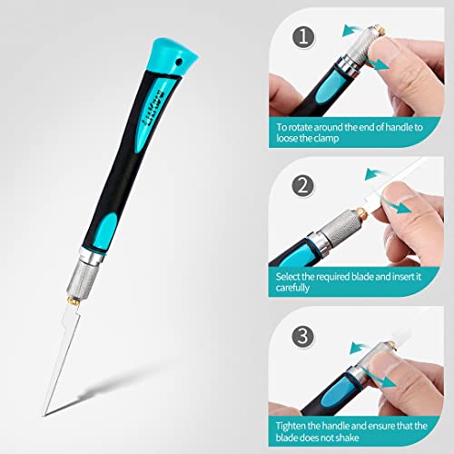 Modeling Knife Hacksaw Tool for DIY Mini Razor 7PCS Model Craft Hand Blades | mini saw for crafts,hobby saw for miniatures,Modeling Knife Hacksaw Tool for Handcrafted, DIY models and other fine cutting - size: 1pcs sawholder & 7pcs blades