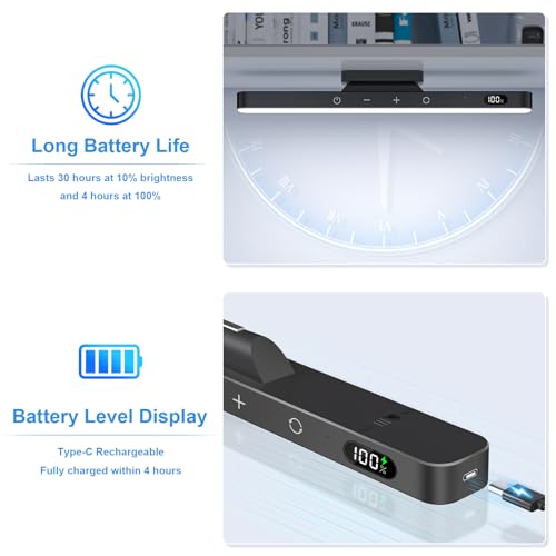 WILLED 3W Rechargeable Light Bar with Romote Control,3 Colors Adjustable Mirror Lights with 120 LED,2000mAh Battery Makeup Light, Magnetic Stick On Touch Lights for Cabinet,Closet,Bunk Bed,Kitchen