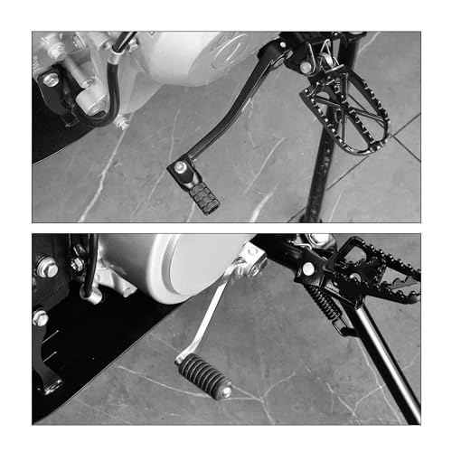 RUTU Folding Gear Shifter Shift Lever, Aluminum Dirt Bike Shift Lever, Compatible with XR50 CRF50 XR CRF 50cc 70cc 90cc 110cc 125c Motorcycle, Dirt Pit Bike Lifan 6061 Aviation Aluminum - color: Black, male-female bolt