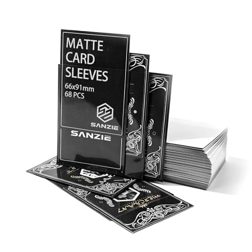 SANZIE Penny Card SleevesMatte Card Sleeve Deck Card Protector Sleeves Trading Card Sleeve Fit for MTG, TCG, PTCG and Trading Cards 68 Count (Light Grey) - color: Matt Light-grey