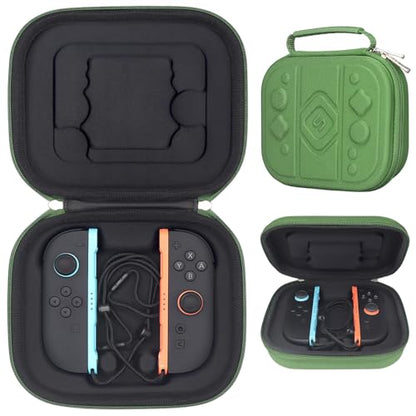 sisma Carry Case Compatible with Nintendo Joy-Con 2 & Straps, Buttons & Joysticks Full Protection, Hard Shell Switch 2 Controllers Compact Case Travel Storage Pouch, Armygreen - color: Green - Fits Joy-Con 2 & Straps