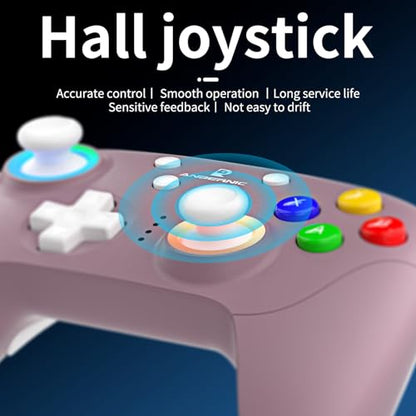 RG P01 Wireless Gaming Controller Compatible with Switch Game Controllers RG P01 2.5G Controller Gamepad for Bluetooth/PC/Steam/iOS/Android/Switch Hall Effect RGB Lights [android,ios,nintendo_switch,windows]