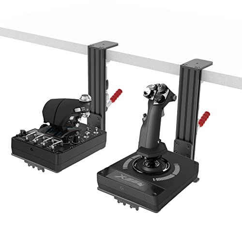 Universal Hotas Desk Mount for Thrustmaster Warthog 10C&Throttle/Winwing Orion 1&2/T.16000M FCS/TCA Officer Pack Airbus/VKB Gunfighter MK.LLL/Logitech X52/X52 Pro/X55/X56/VPC WarBRD (Two Pack)