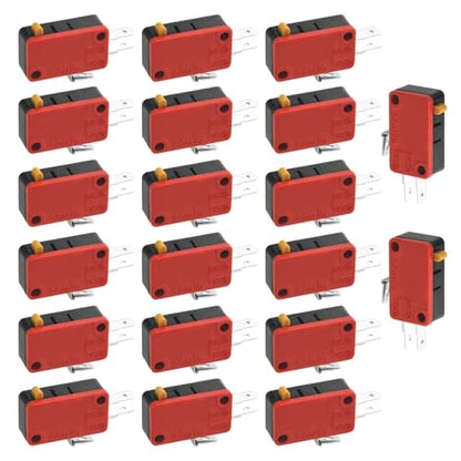 WMYCONGCONG 20 PCS 3 Pins 1NO 1NC Start Push Button Switch Micro Limit Switch Replacement for Microwave Oven Door Arcade, Random Color