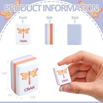 American Mahjong Tile Set,160 Light Purple Acrylic (4-Layer) Engraved Mahjong Tiles, Mahjong Tile Bag and Mahjong Accessories for Mahjong Beginner