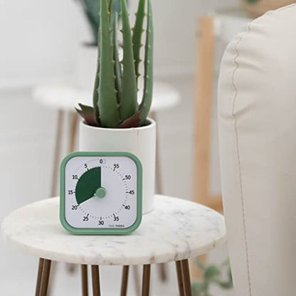 TIME TIMER Home MOD – 60-Minute Visual Timer, Home Edition, Silent Operation, for Homeschool Supplies, Study, Office & Meetings (Fern Green) - color: Fern Green, style: Timer