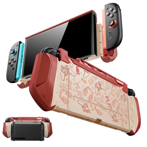 Mumba Blade Series Case for Nintendo Switch 2 [Dock Friendly] [Military-Grade Protection] Switch 2 Grip Protective Cover Shell, Quick-Release Joy-Con, Accessories for Switch 2 Controllers (Arcade) - color: Arcade