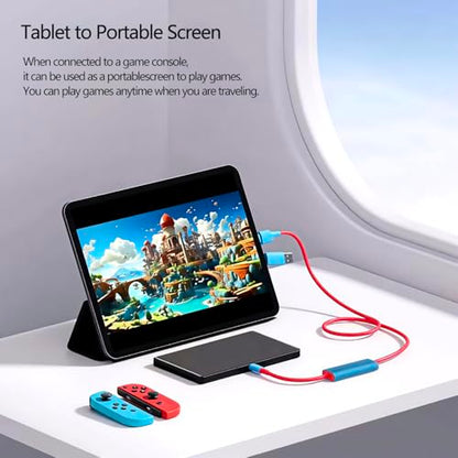 Capture Card USB C to USB-A/C 4K Video Capture Card USB 3.0, Supports 100W Fast Charging, Video Recording for Gaming, Streaming, Recording, Compatible with Switch, Steam Deck, iPad