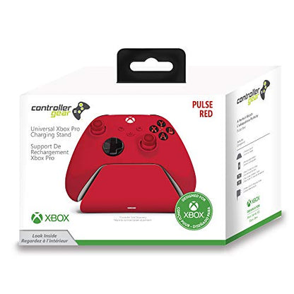 Controller Gear Pulse Red Universal Xbox Pro Charging Stand with 1100 Mah Rechargeable Battery, Charging Station for Xbox Series X|S and Xbox One - color: Pulse Red, style: Next Gen - Series X|S, Forward + Backward Compatible