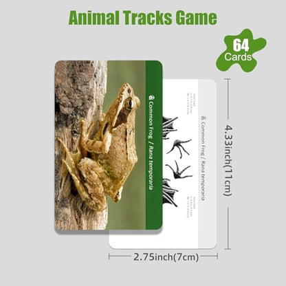 MEROCO Forest Animals Tracks Cards for Kids,Animal Tracks Matching Game Flash Cards,Homeschool Animal Games Kids Learning Educational Toys Preschool Autism Learning Materials - style: Forest Animals And Birds Tracks Cards