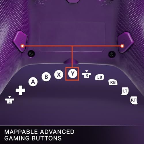 PowerA Advantage Wired Controller for Xbox Series X|S - Celestial Purple, gamepad, hall effect thumbsticks, gaming controller, USB-C, Works with Xbox One, Officially Licensed - style: Celestial Purple