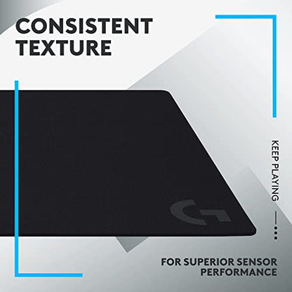 Logitech G840 XL Cloth Gaming Mouse Pad - 0.12 in Thin,Stable Rubber Base,Performance-Tuned Surface - Black,(Pack of 4) - size: XL (Pack of 4), style: Cloth