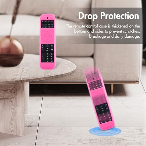 LEFXMOPHY Remote Cover for Super Box S5 PRO, S4 PRO, S5 S 5 S6 MAX 2024 2025, S 6-Ultra, S 6-MAX TV Voice Remote Case Pink Sleeve Glow in Dark - color: PINK
