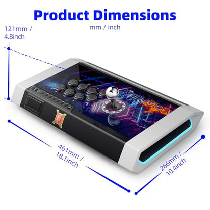 qanba Q3 Obsidian Silent Arcade Joystick Multifunction Edition for PC (Fighting Stick)