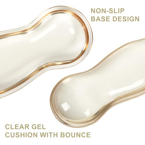 L-SPOUTTO Beige Striped Mouse Pad Set,Scalloped XXL Desk Mat + Ergonomic Mouse Wrist Rest + Gel Keyboard Wrist Rest for Keyboard 65%/75%,3in1 Large Desk Pad for Desktop Home Office Computer Game - color: Beige Striped