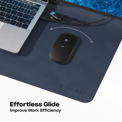 Mobie Pixels Desk Mat, Studio Series Desk Mat (Set Sail Blue) | Office Desk Pad, Waterproof Desk Mat for Desktop, Leather Keyboard and Mouse Pad Protector for Office and Home 31.5"x 15.75" - color: Set Sail Blue