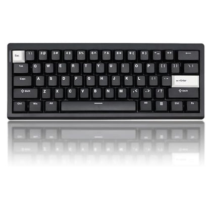 GMK61 60% Mechanical Keyboard,Tri-Mode PBT Keycaps Linear Switches 61 Keys,South-Facing RGB Gasket Mounted Plate Gaming Keyboard for Win/MAC (Black, Brown Switch)