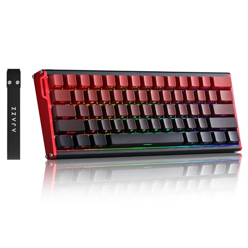 Alux60-60% Mechanical Gaming Keyboard Wired, Magnetic Switch Hot Swappable, Rapid Trigger Hall Effect Magnetic Switches, 8K Hz Polling Rate, RGB Small Keyboard for Mac/Win (Red) - color: Red