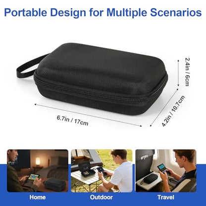 Hard Carrying Case Compatible with Analogue Pocket Game Console 2 in 1 Accessories Bundle with 2 Soft Screen Protectors, Portable Storage Bag for Video Games Cards, and Other Accessories(Case Only)
