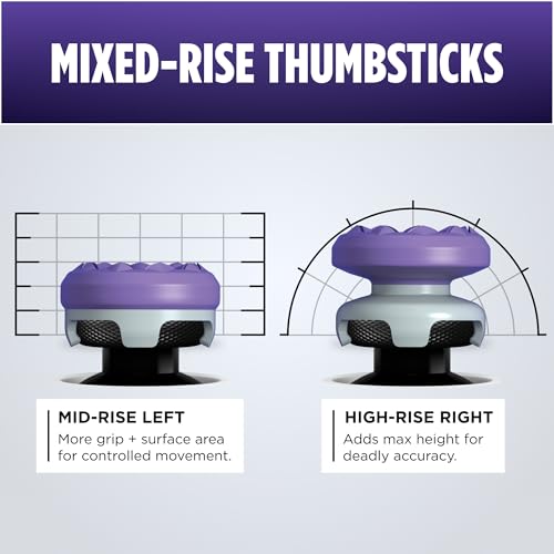 KontrolFreek FPS Freek Galaxy Purple for Xbox One and Xbox Series X Controller | 2 Performance Thumbsticks | 1 High-Rise, 1 Mid-Rise | Purple