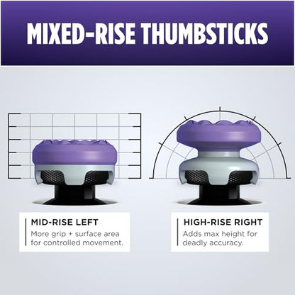KontrolFreek FPS Freek Galaxy Purple for Xbox One and Xbox Series X Controller | 2 Performance Thumbsticks | 1 High-Rise, 1 Mid-Rise | Purple