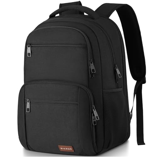 BIKROD Backpack for Men, TSA Travel Backpack, College Backpacks Water Resistant Back Pack, Business Anti Theft Durable Computer Bag Gifts Fits 17.3 Inch Laptop, Grey - color: Black, size: 17.3 Inch