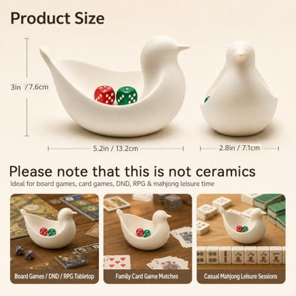 Dice Dish for Mahjong Small Rolling Tray for Tabletop Games | Cute Dice Holder for RPG and DnD Dice Sets Compact Rolling Tray Adds Fun to Mahjong and Tabletop Game Nights